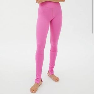 Urban outfitters thermal bright pink long leggings.
